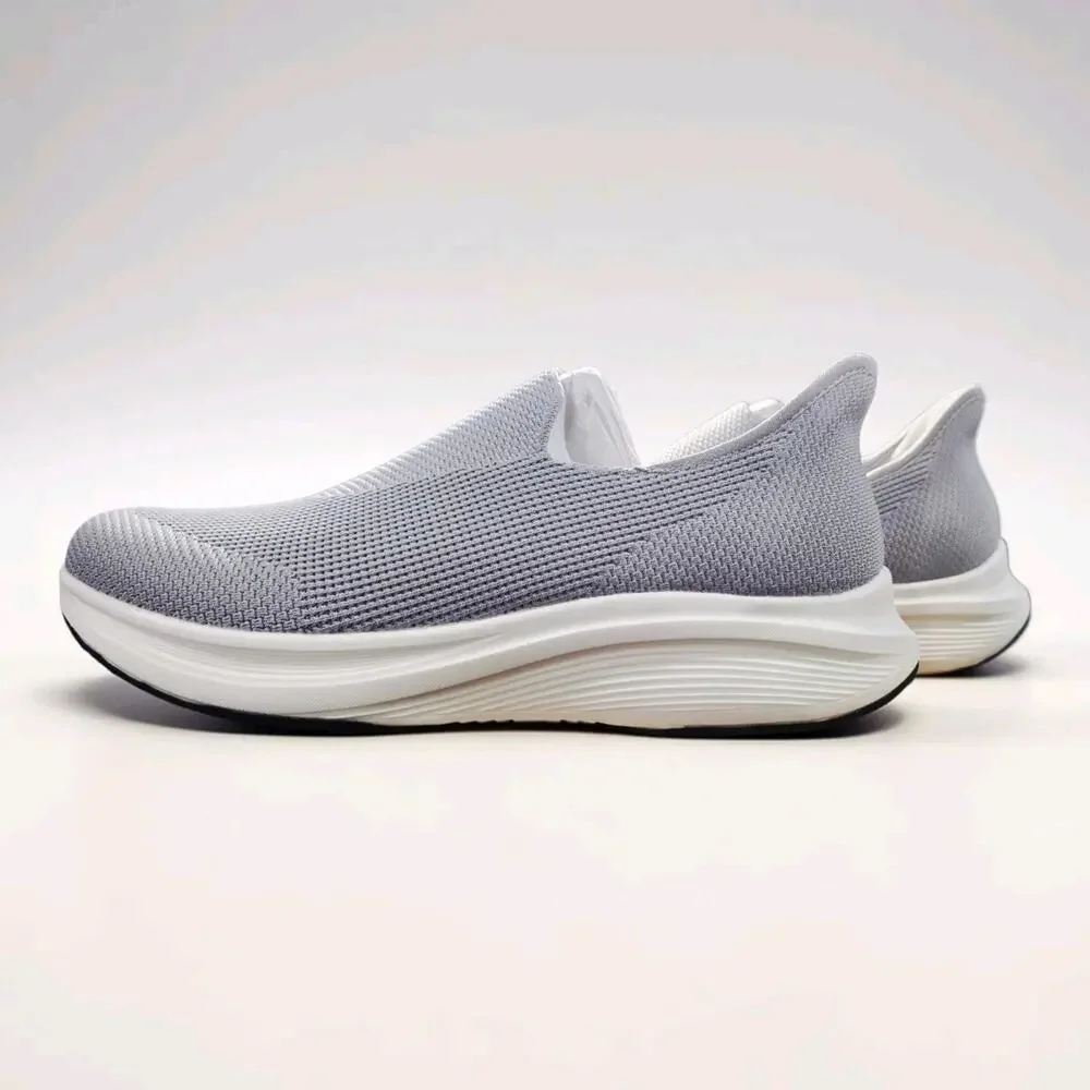 Bruno Marc Men's Slip On Walking Sneakers Grey Knit Casual Loafers Shoes Size 12